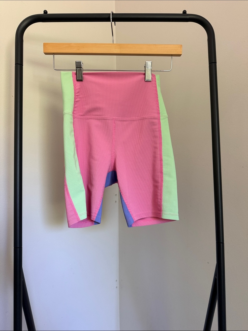 Beach Riot Sport Colorblock Ribbed Biker Shorts